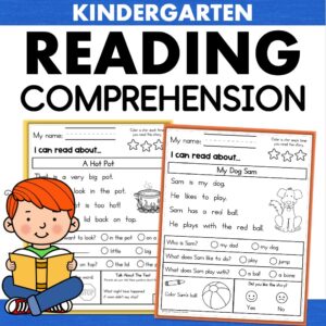 kindergarten reading comprehension worksheets